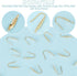 UNICRAFTALE about 50pcs Real 18K Gold Plated Earring Hooks Stainless Steel Earring Hooks with Loop Metal Ear Wires Wide French Earring Hooks for D...