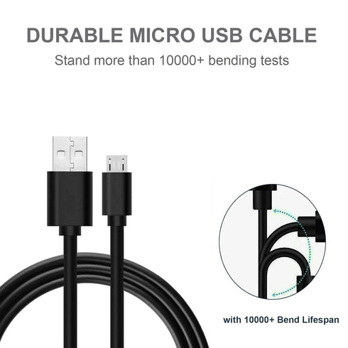 5FT Replacement Micro USB Charger Cable Cord Compatible with HyperX Cloud Flight, Corsair Void, HS70, HS70 Pro, K63, Razer BlackShark V2 Pro, Turt...