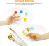 Acrylic Paint Palette 2pcs 11.8 x 7.9 inches with Thumb Hole by DUGATO, Clear Oval-Shaped Non-Stick Acrylic Oil Paint Mixing Tray- Comfortable to ...