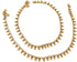 Gold Plated Dainty Simple Everyday Wear Chain Teardrop Bell Payal Anklet Pair For Women - Beach Party Gift...