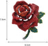 Rose Flower Brooch for Women Girls Red Rhinestone Crystal Rose Lapel Pin Elegant Dress Accessories Jewelry Wedding Birthday Valentine's Day Gift...