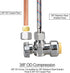 1/2/5/10/20pcs Stop Valves, 1/2" × 3/8" Angle Stop Valve, 1/2" PTC Input, 3/8" OD Compression Output, Push to Connect, 1/4 Turn, Chrome Plated Bra...