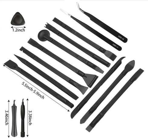 15 Pcs Antistatic Spudger Plastic Opening Pry Tool Set?Suitable for any touch screen or caseCleaning Scraper Prying and Opening Tool for Laptop Ta...