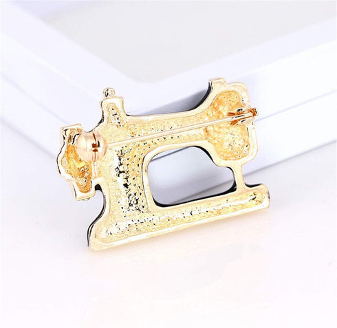 1 PCS Cute Sewing Machine Brooch Pins for Women Wedding - Black Enamel...
