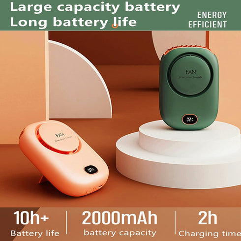 2021 Mini Personal Fan Portable and Rechargeable with Lanyard Bracket can Hanging Neck Put on Desk Clip Waist Outdoor Cooling for Travel Camping P...