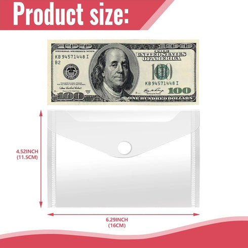 40 Pack Stamp and Die Storage Pockets, Reusable Small Plastic Envelopes Waterproof Sticker Organizer Receipt Holder Photo Storage Folders (4" x 6"...