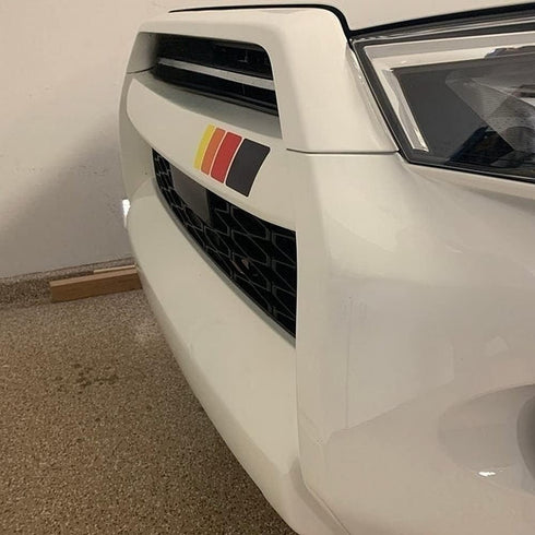 iJDMTOY 13-Inch Classic Retro Style Four-Wave Stripe Decal Sticker Compatible with Toyota/Lexus Exterior or Interior Decoration Grille Fender Hood...