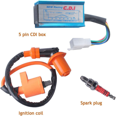 Racing Ignition Coil 5 Pins AC CDI Box for GY6 4-Stroke 50cc 70cc 90cc 110cc 125cc 150cc Scooter ATV Go Kart Moped Quad Pit Dirt Bike With 3 Elect...