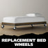 King's Brand Heavy Duty Caster Wheels for Bed Frame ~Set of 4~ (2 Locking & 2 None Locking)...