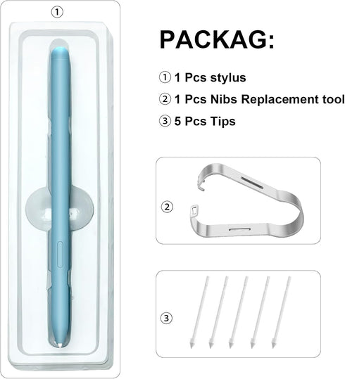 Stylus Pen for Samsung Galaxy Tab S6 Lite/S7 FE /S7+/S8/S8+, Galaxy Note 20?Note 20 Ultra 5G, with 4096 Pressure Sensitivity (Light Blue)...