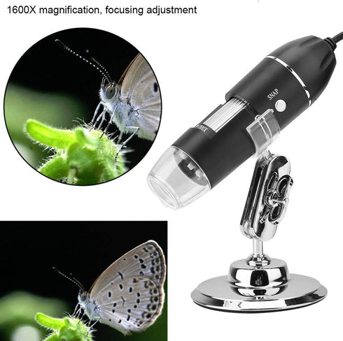 USB Microscope, 50X-500X 0.3MP LED Microscope USB Magnifier for Computer with Holder for Industrial PCB Checking,Jewelry Appraisal,Detecting, etc...
