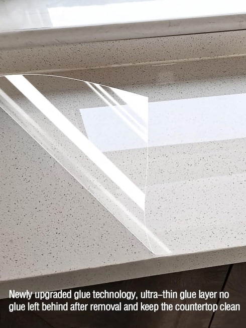 Clear Contact Paper Kitchen Backsplash Oil-proof Stickers Self-adhesive Shatter-proof Window Film Countertop Protector Sticker 2Mil Tabletop Stick...