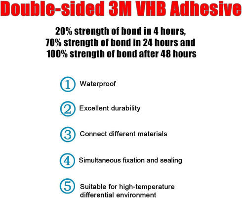 Double-Sided Phone Holder Replacement Kit. 3 Sets of 16 Round & 8 Rectangle 3M VHB Adhesive Tapes (1.17", 1.55", 1.77" x 2.56"). Sticker Pads for ...