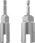 2 Pack (13mm,19mm) 1/4 Inch Hex Shank Nut Driver Power Wing Nut Driver Set Bit Socket Wrenches Tools Set Slot Wing nuts Drills Bits for Panel Nuts...