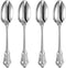 KEAWELL Luxury 7" Tea Spoon, Set of 4, 18/10 Stainless Steel, Sturdy Dessert Spoon, Gorgeous Design with Exceptional Mirror Polished Finish (Silve...