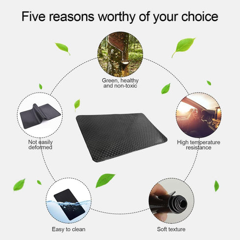 Car Dashboard Anti-Slip Rubber Pad, 10.6"x 5.9" Universal Non-Slip Car Magic Dashboard Sticky Adhesive Mat for Phones Sunglasses Keys Electronic D...