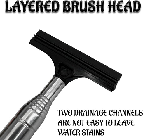 Car Rearview Mirror Wiper, Telescopic Auto Mirror Squeegee Wiper, Multifunctional Portable Vehicle Glass Cleaner Tool Auto Interior Exterior Acces...