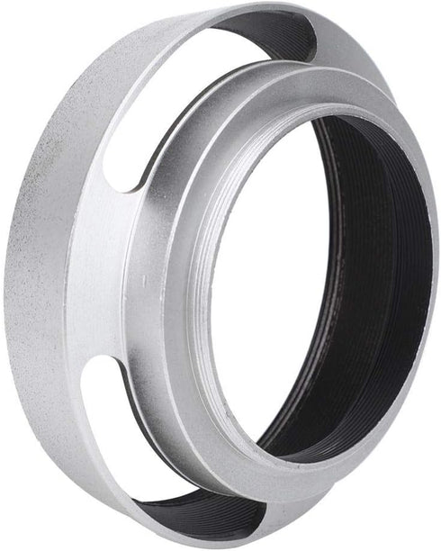 Camera Lens Hood, 2Pcs Aluminium Alloy Hollow Out 39 mm Lens Hood for Leica Camera, Silver...