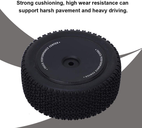 2Pcs RC Tire, 1:14 Scale RC Car Rear Tires Tire Replacement Tyre Upgrade Spare Parts RC Modification Accessory for Wltoys 144001 1/14 RC Car(Black...