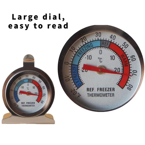 6 Pack Refrigerator Freezer Thermometer, Large Dial Freezer Thermometer, Freezer/Refrigerator/Fridge Temperature Cooler...