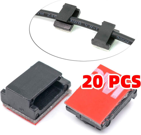 Mini Self Adhesive Car Cable Ties Mounts Holder Compatible with 3M Adhesive Car Charging Cable Clips Camera/GPS Power Cord Wire Management Used wi...