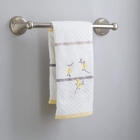 SKL Home Spring Garden Hand Towel, White...