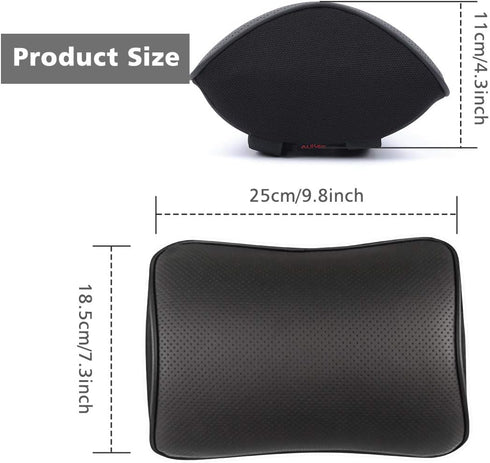 Memory Foam Car Neck Pillow Soft Leather Headrest for Driving Home Office Black (1PC)...