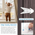 10 Pcs White Sliding Door Lock, Maveek Child Safety Lock for Slide Glass Door Patio Door Window Security Bar, Keyless Jammer Stopper Baby Proofing...