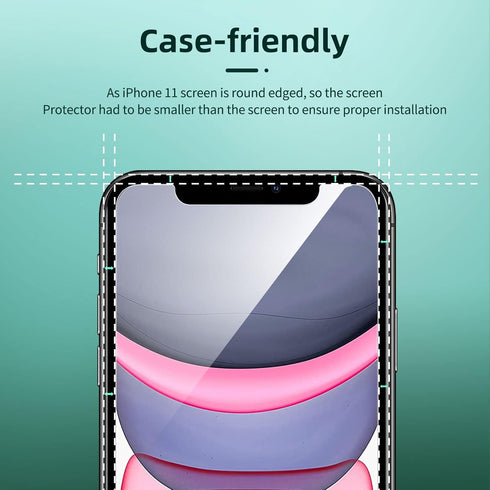 NEW'C 4 Pack, 2 Pack Screen Protector for iPhone 11 + 2 Pack Camera Lens Protector, Sensor Protection,Case Friendly Tempered Glass Film...