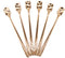 6 PCs Stainless Steel Mixing Spoon with Rose Gold Finish - Stirrer Spoon with Shovel-Shaped Head for Coffee, Ice Tea, Soft Drink, Cocktail, Length...