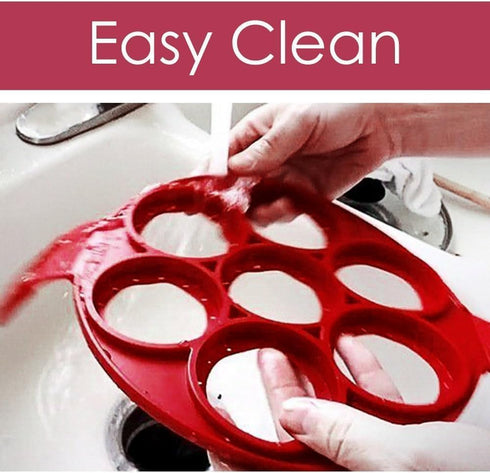Flip N Cook Pancake, Flip N Cook Silicone Pancake Mold, Flip and Cook Pancake Maker, Reusable Fried Egg Molds, Flip'n'cook Silicone Pancake Mold, ...