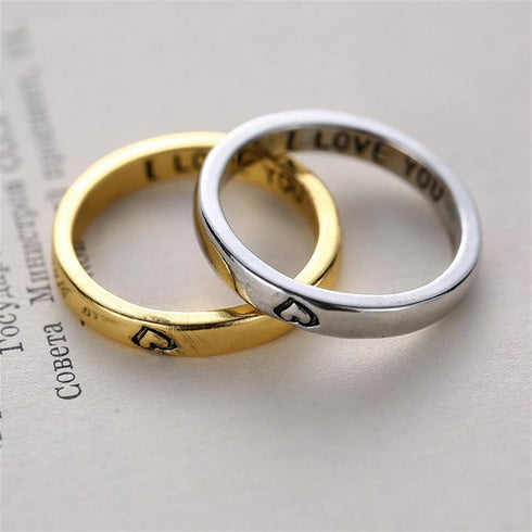 I Love You Couples Matching Rings Endless Love Wedding Engagement Promise Ring Bridal Jewellery...