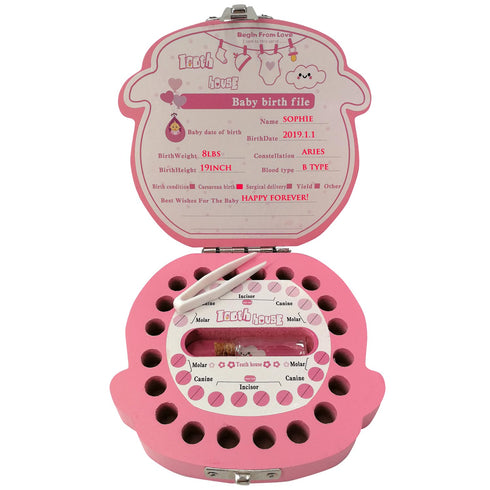 PAMBO Baby Tooth Fairy Keepsake Box | Child Tooth Saver & Holder Gift Box for Girls...