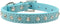 Cute Dazzling Sparkling Elegant Fancy Suede Leather 1 Rows Bling Rhinestone Crystal Jeweled Small Pet Cat Dog Puppy Collar(Blue,S)...