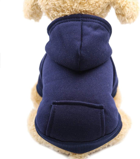 Idepet Pet Dog Hoodies Dog Clothes for Small Dogs Vest Chihuahua Clothes Warm Coat Jacket Autumn Puppy Outfits Cats Dogs Clothing(XS, NavyBlue)...