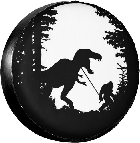 Dinosaur Bigfoot Rv Spare Tire Cover Wheel Tire Cover for Travel Trailers Protectors Weatherproof Dust-Proof for Camper Trailer Truck SUV Rv Unive...