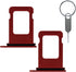 2 Pieces Sim Card Tray Holder with Waterproof Rubber & Eject Pin Replacement for iPhone 12 6.1 Inch (Red)...