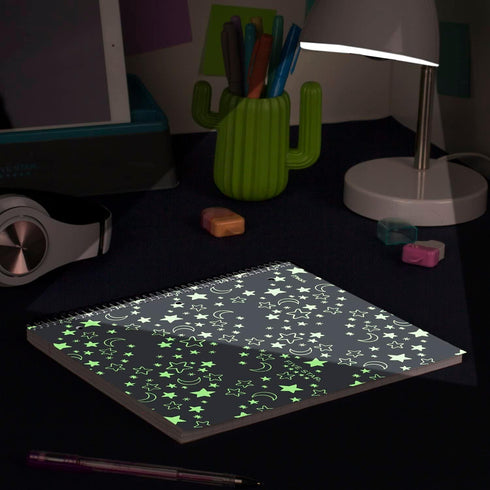 Five Star Spiral Notebook, 1 Subject, Wide Ruled Paper, 10-1/2" x 8", 80 Sheets, Glow, 1 Count (930020F)...