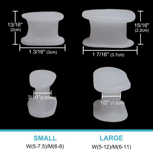Povihome 10 Pack Gel Bunion & Toe Spacers Separators (0.3'' Thick) and Straightener Orthotics for Bunion Overlapping Toes, Bunion Toe Pain Relief ...