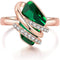 Leafael Wish Stone Women's Adjustable Open Ring Crystal Birthstone Jewelry Gifts for Women, Rose Gold Plated or Silver Tone, Size 6.5-8...