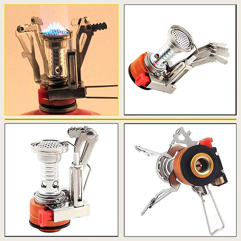 Backpacking Stove Camping Stove Mini Gas Stove with Piezo Lgnition for Camping and Hiking...