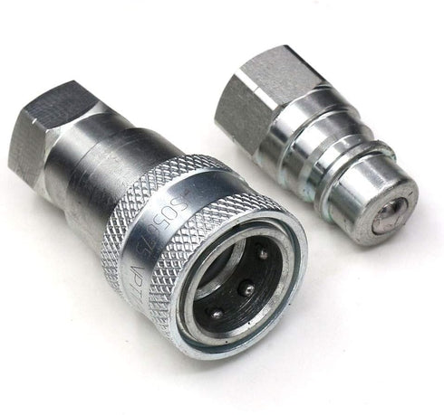 Hydraulic Coupler 1/4 NPT ISO 5675, CEKER Quick Connect Pioneer Style Agricultural Hydraulic Coupling Tractor Couplers...