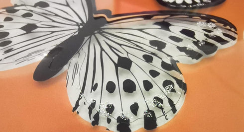 Butterfly Wall Stickers Decal, 36 PCS 3D Black and White Butterfly Stickers with Adhesive,Qyeaber Crystal Butterflies, Removable Art Mural for Bab...