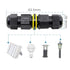 Junction Box Outdoor Underground Waterproof IP68 Electrical Cable Connector 2 Way Plug Wire Range 4 to 12mm 2 or 3 or 4-Pin External Cord Boxes 2 ...