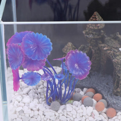 1Pc Purple Simulation Plastic Aquatic Plant Artificial Water Grass Fish Tank Ornament Lifelike Fake Seaweed Aquarium Landscape Decor Aquarium Déco...