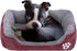 Barelove Pet Dog Bed, Washable Rectangular Pet Basket Bed , Durable and 100-Percent Waterproof and Fleece Lining Fit Most Pets (Small, Wine Red)...