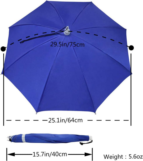 NEW-Vi Umbrella Hat Adult and Kids Folding Cap for Beach Fishing Golf Party Headwear...