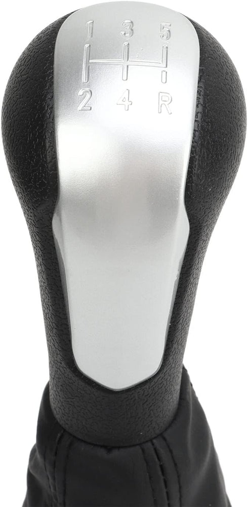 Gear Shift Knob Cover Kit, Manual Gear Stick Shift Knob Black PU Cover Compatible with Chevy Spark...