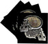 3dRose CST_102675_3 Steampunk Gothic Faux Metal Skull Image-Ceramic Tile Coasters, Set of 4...