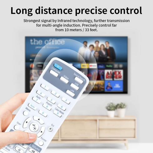 PZL Replace Universal Projector Remote Control fit for Epson PowerLite Home Cinema Theater System 705HD 710HD 725HD 730HD 740HD 750HD 760HD V11h47...